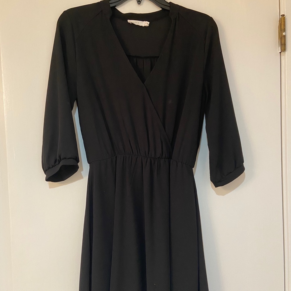 Black Quarter Sleeve Dress